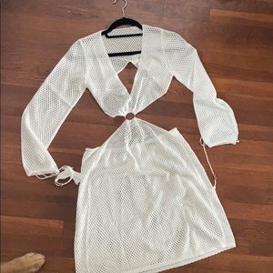Cutout knit coverup